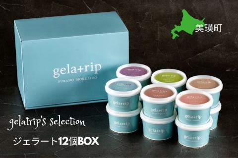 びえい牧場の牛乳を使用！gelatrip's selection　ジェラート １２個BOX[019-18]