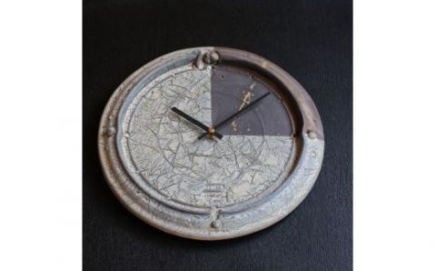 皆空窯　氷裂ＭＯＬＤ時計（３５）[154-01]