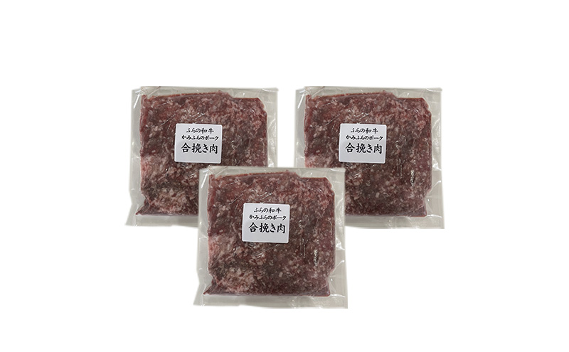 黒毛和牛 ひき肉 合挽 300g × 3パック 900g ふらの和牛 かみふらのポーク ミンチ 挽肉 北海道 上富良野  (北海道 肉 焼肉 バーベキュー 希少部位 大容量 BBQ キャンプ 焼くだけ 焼肉  ぶた肉 お肉 おかず ご飯がすすむ 丼 焼き肉 限定 甘い 柔らかい)