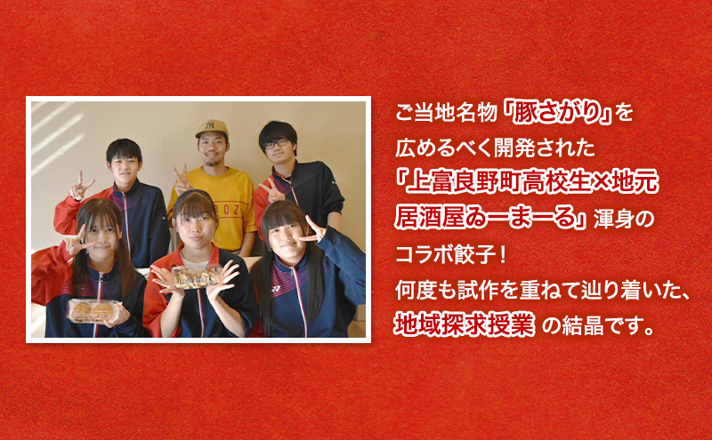 上富良野高校 コラボ開発「豚さがり餃子」 40個入り ( ご当地グルメ 餃子 中華 冷凍 食品 簡単 おかず 手作り 道産 上富良野町 北海道 )