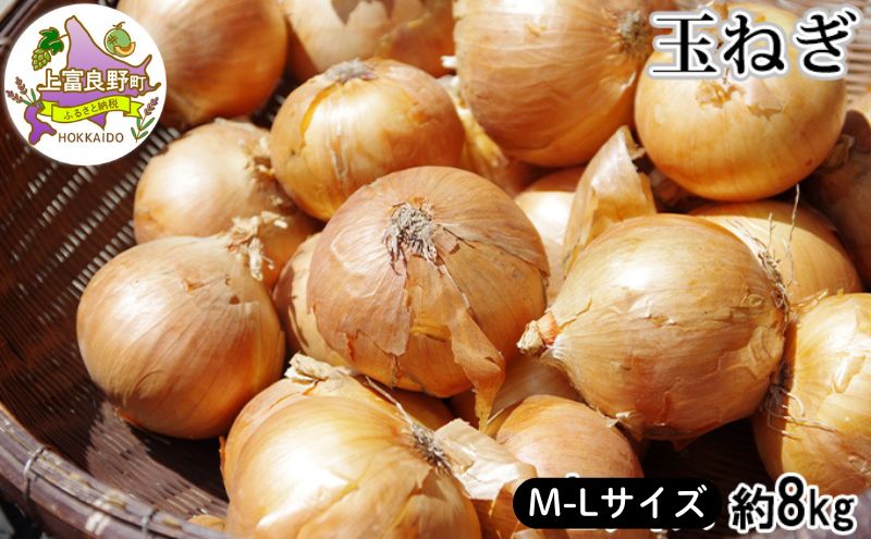 【令和8年発送】 先行予約 玉ねぎ 8kg （ M-L サイズ ） 北海道 上富良野産 野菜 たまねぎ オニオン 産地直送 新鮮 旬の野菜