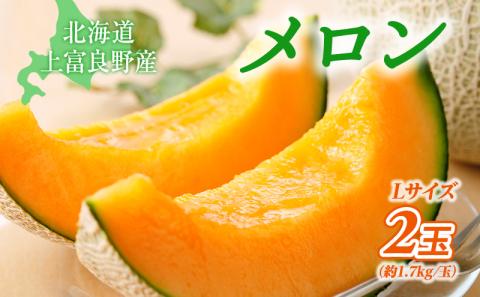【糖度限界突破】ふらの赤肉メロン Lサイズ（約1.7kg/玉）2玉 2025年発送 北海道 富良野 上富良野 ふらの 赤肉 メロン めろん フルーツ 果物 ふるーつ