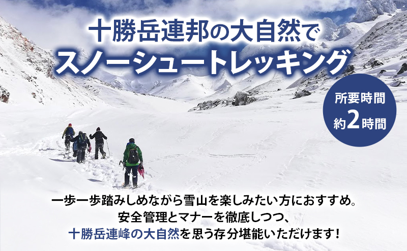 湯元 凌雲閣 ペア 日帰り スノーシュー トレッキング 体験 北海道 上富良野 スノー アクティビティ 十勝岳 冬 雪山