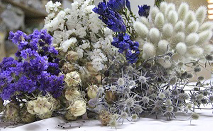 ＜おうちでアレンジ！＞ドライフラワー（青色系）プレゼント付 北海道 南富良野町 ドライフラワー 花 お花 華