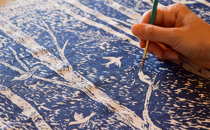 「夜明けのうた」ファブリックパネル 北海道 南富良野町 ファブリック パネル インテリア デザイン プリント 贈り物 ギフト