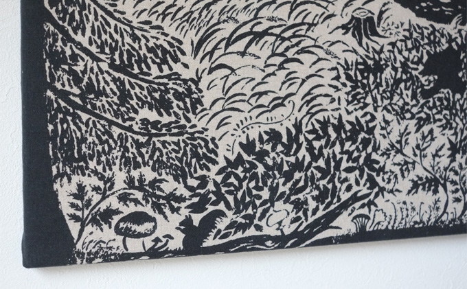 『夜の森』ファブリックパネル 北海道 南富良野町 ファブリック パネル インテリア デザイン プリント 贈り物 ギフト