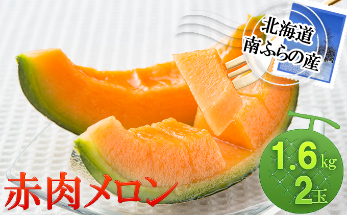 メロン 北海道 赤肉メロン 1.6kg×2玉 作倶楽 南ふらの産 産地直送 赤肉 フルーツ 果物 果実 旬 旬のくだもの デザート おやつ 富良野 めろん 2026年発送