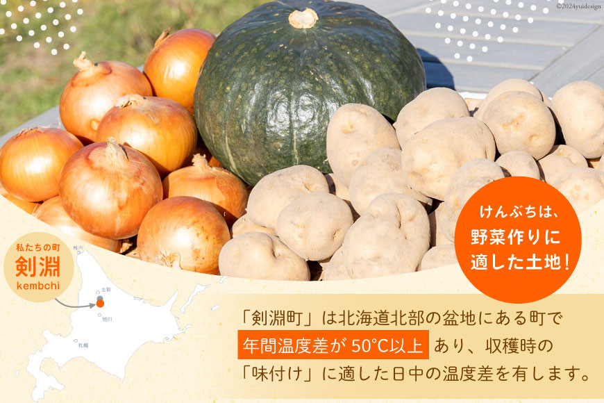 【先行受付】数量限定 野菜 けんぶち産農産物セット 3種 計10kg [剣淵・生命を育てる大地の会 北海道 剣淵町 14656147] じゃがいも 玉ねぎ かぼちゃ 野菜セット