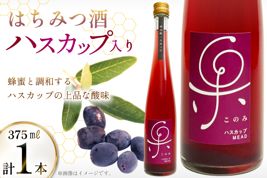ハスカップ入り 蜂蜜酒 375ml×1本 [エンジョイ道北 北海道 剣淵町 14656350] 酒 お酒 おさけ はちみつ酒 ハスカップ アルコール はちみつ