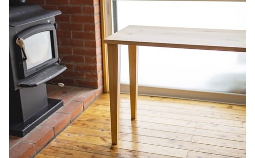 しもかわ広葉樹・オーダーメイドテーブル「クルミ」（幅：90～120cm／奥行き：20～60cm／厚み：2.7cm／高さ：70cm） F4G-0222