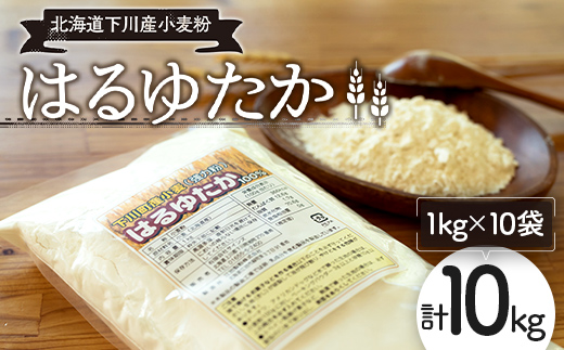 下川産小麦粉「はるゆたか」 10kg 強力粉 ハルユタカ 国産小麦 パン ベーグル ピザ ドーナツ 故郷 ふるさと 納税 国産 北海道産 北海道 下川町 10kgセット F4G-0245