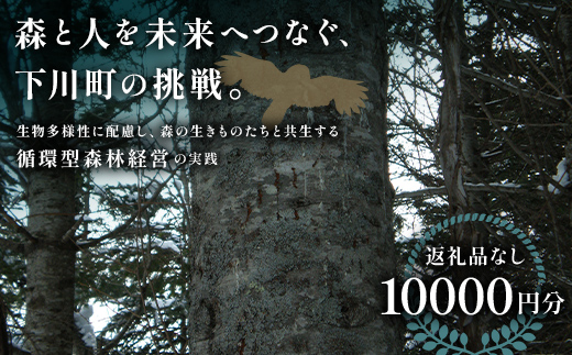 【返礼品なし】森と人を未来へつなぐ、下川町の挑戦（10000円分） 森 森林 環境保全 下川町 F4G-0332