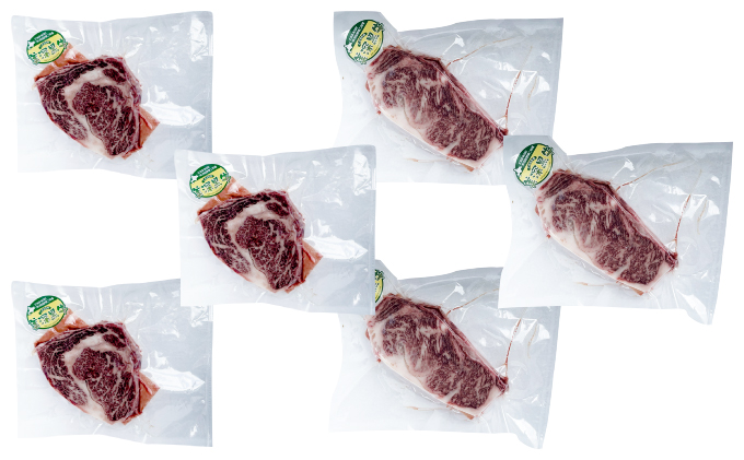 北海道産 黒牛ステーキセット（リブロース180g×3・サーロイン180g×3）【こだわりの美深黒牛】