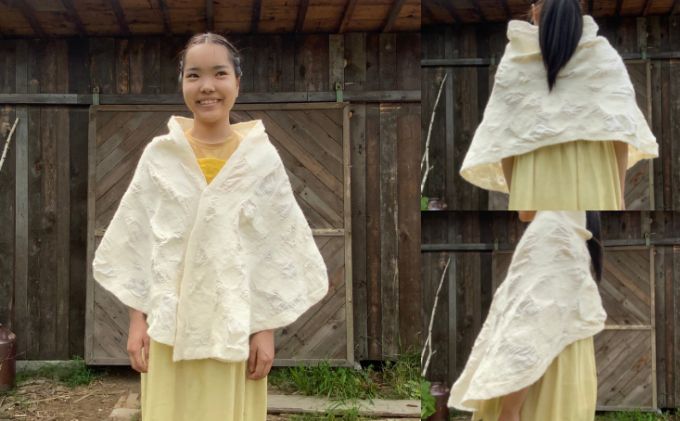 羽根ショール【北海道美深】