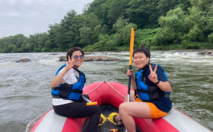 北海道美深町【恵深橋～美深橋】ショートコース約5km 天塩川ネイチャーボートツーリング　おとな2名＋こども2名分【開催期間：6月下旬～10月中旬】
