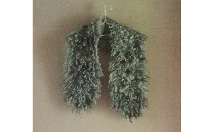 もじゃショール【北海道美深】グレー