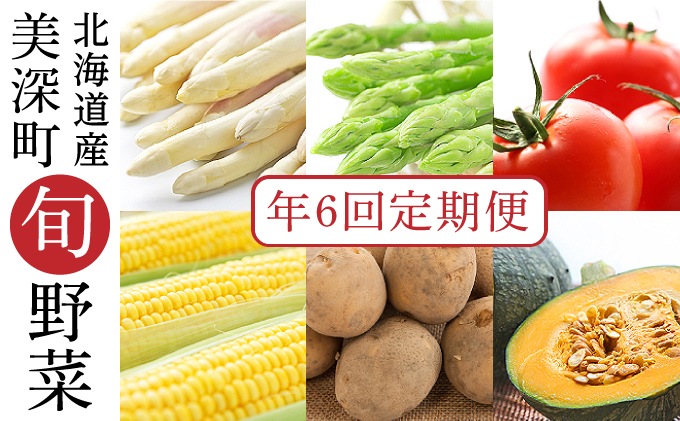 美深の旬の野菜 年6回定期便（アスパラガス・とうもろこし・トマト・じゃがいも・かぼちゃ）【北海道美深町産】