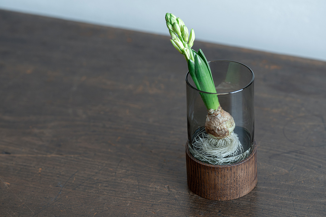 ITAYA SPIRIT－ガラス＆ウッドフラワーベース（大サイズ）