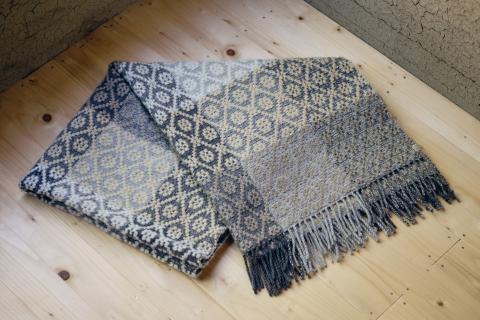 スロウ（羊毛ひざ掛け）ダークグレー