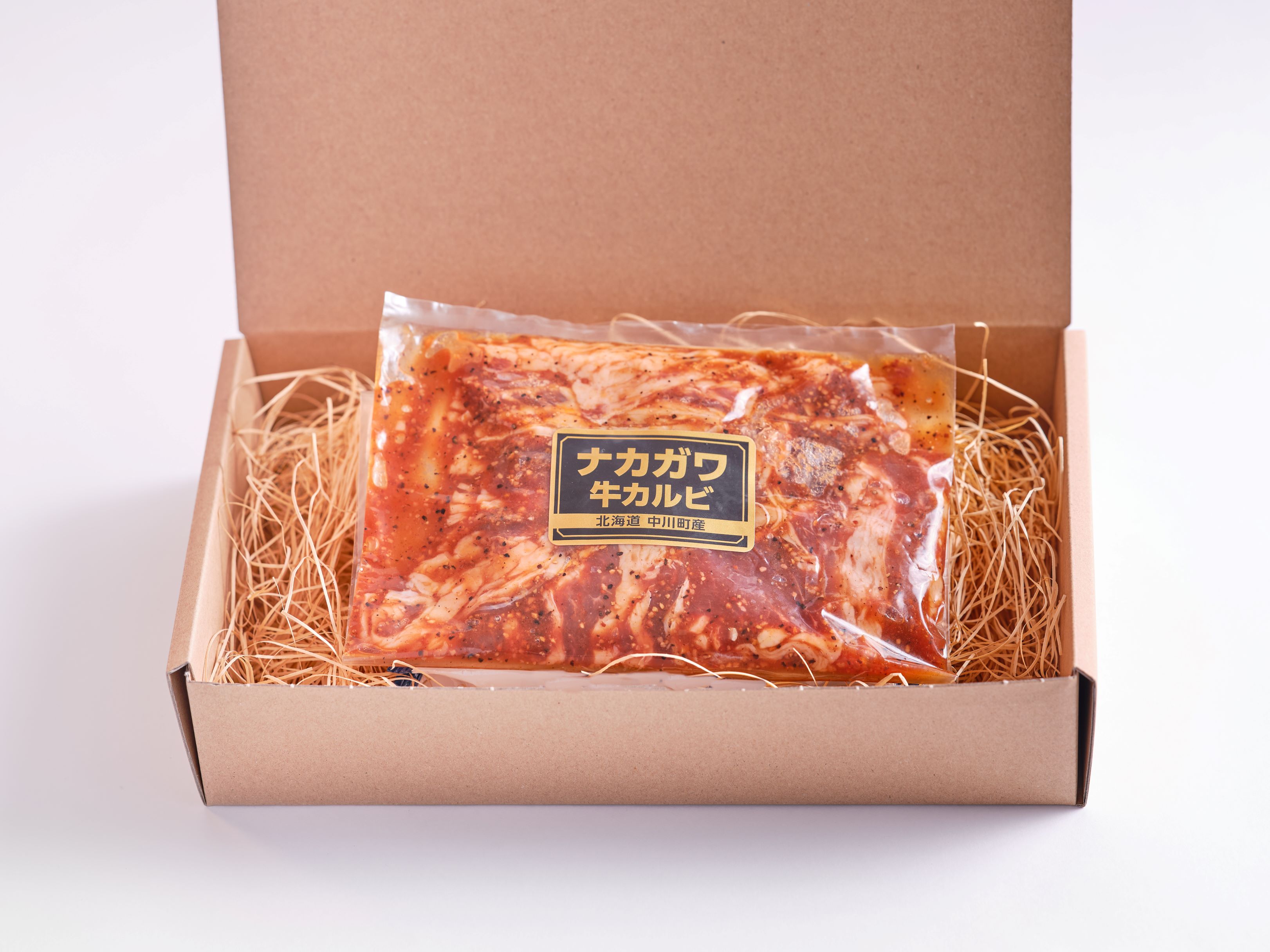 【北海道】中川町産ナカガワ牛　味付きカルビ500g （焼肉用）