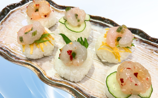 7-011-010　ボタンエビと甘えびの一夜漬け、えびわさセット