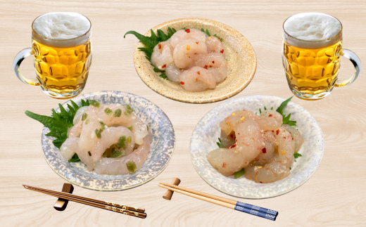 7-011-010　ボタンエビと甘えびの一夜漬け、えびわさセット