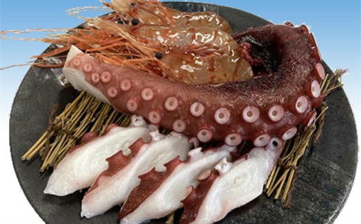 7-013-006　柔らか蒸しヤナギタコとボタンエビ 各500g