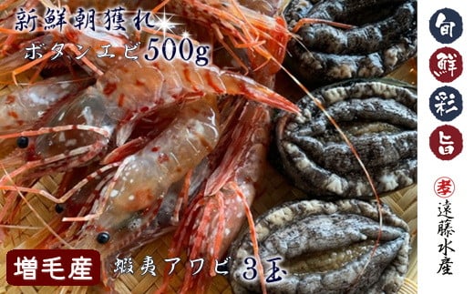 7-028-002　ぼたんえびとあわびセット