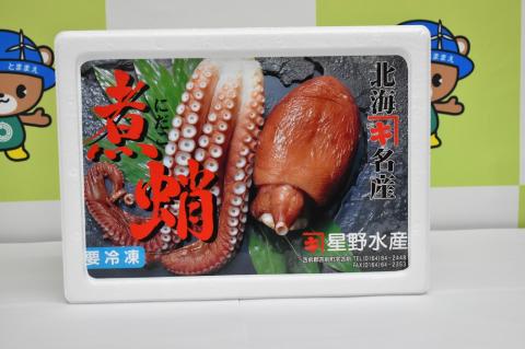 【北海道苫前産】煮タコ（足・頭混）　1.5㎏前後（たこ・蛸・道産・正月・おせち・刺身・焼き・つまみ・肴・茹で・ボイル・カルパッチョ・冷凍）