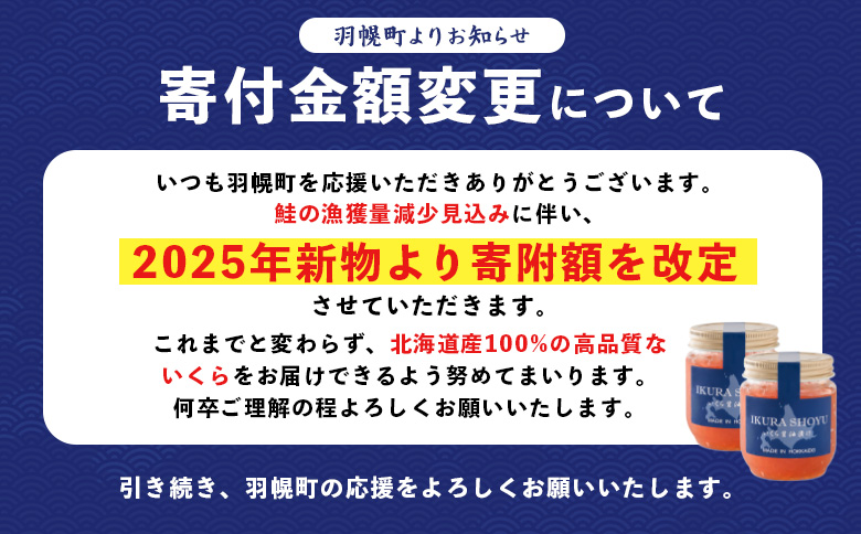 ★入金後順次発送！2025年新物★ 天然秋鮭 北海道産 いくら醤油漬け1.08kg (180g×6)【0216101】 6個