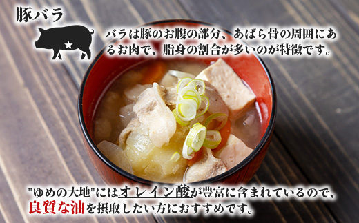 北海道ゆめの大地　四元豚　豚バラ　スライス 200g×10P【27005】