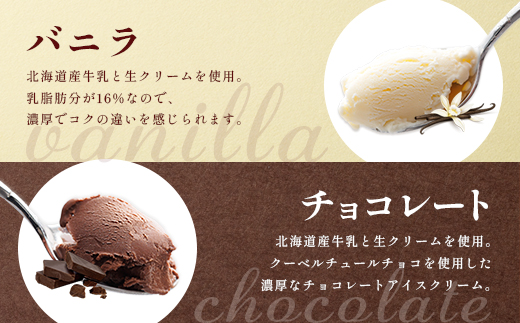 【Secoma】北海道アイスクリーム（バニラ・チョコレート各6個セット）【01104】
