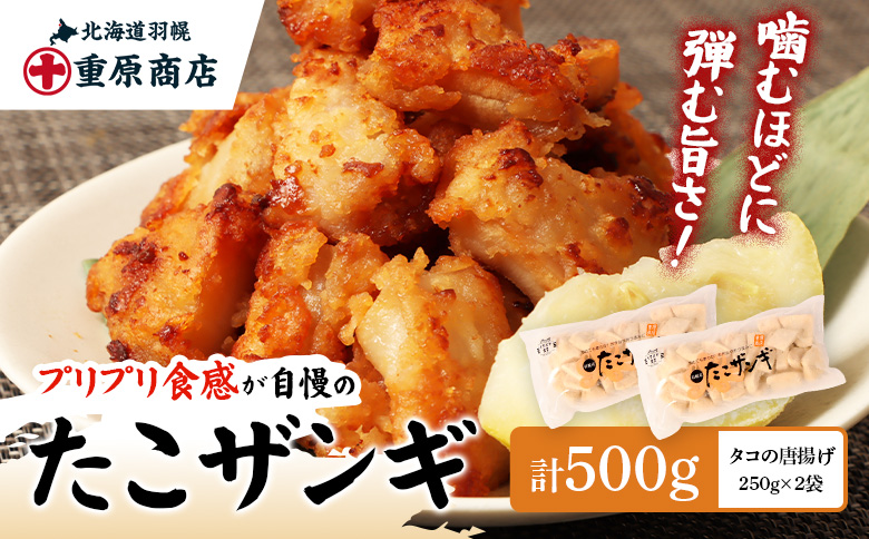 プリプリ触感が自慢 たこザンギ 計500g （タコの唐揚げ 250g×2）【05127】 500g