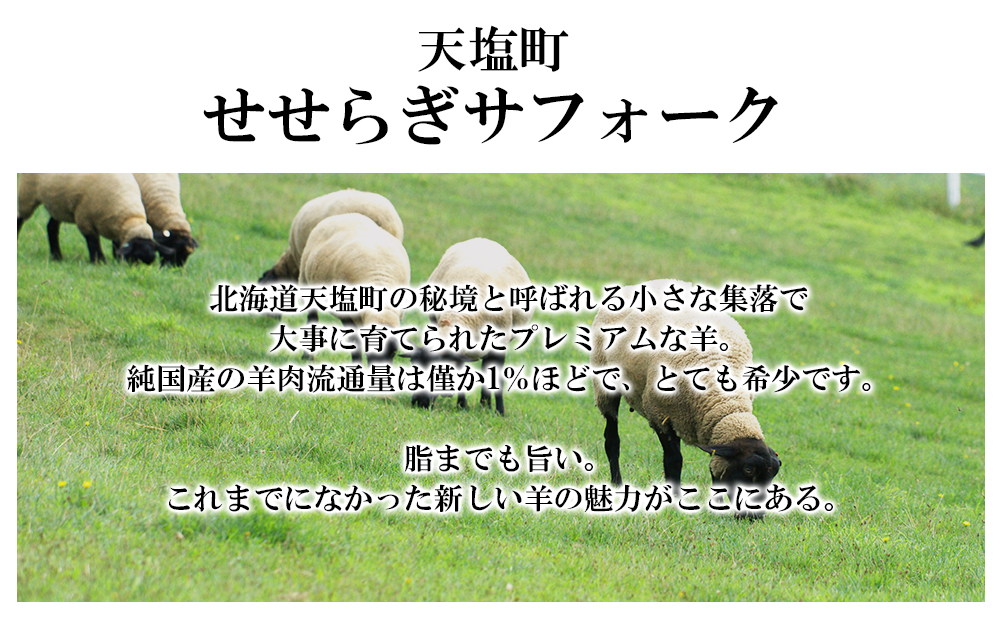 せせらぎサフォーク（国産ホゲット）サフォーク３種セット（ヒレ300ｇ、バラ・内もも各150ｇ）＜計良商事＞