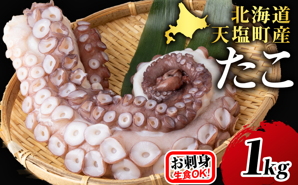 北海道 ☆天塩町産たこ足１ｋｇ【お刺身や酢の物に！】