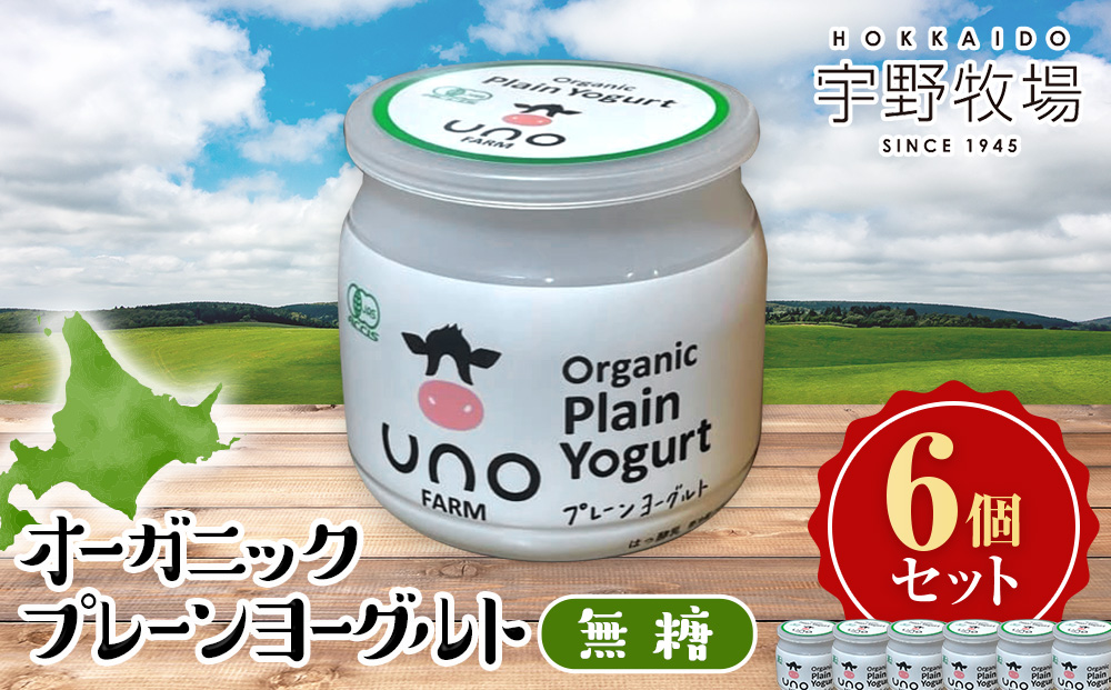 オーガニックプレーンヨーグルト（無糖）6個セット ヨーグルト 有機生乳 北海道牛乳 北海道ふるさと納税