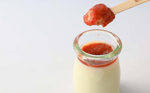 さるふつ牛乳使用濃厚プリン（ストロベリー） 6個セット【07008】