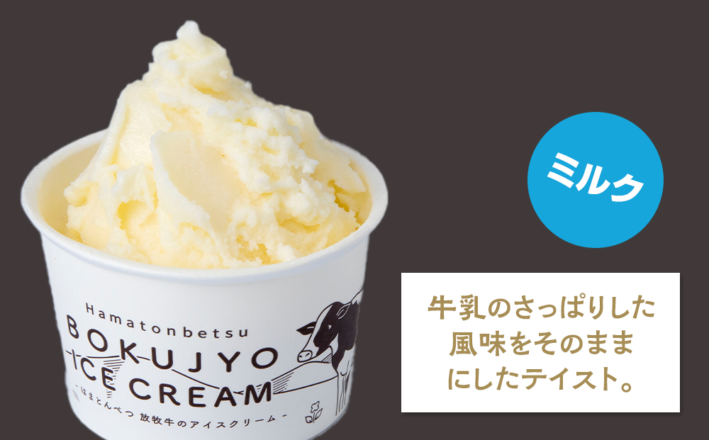 放牧牛 アイスクリーム2種（ミルク・チョコ　各3個）計6個 【池田牧場】