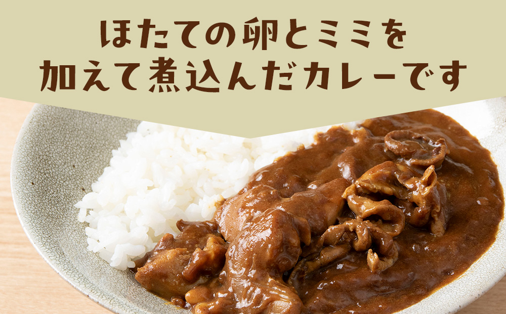 ホタテの卵とミミのはまとんカレー（中辛）5箱
