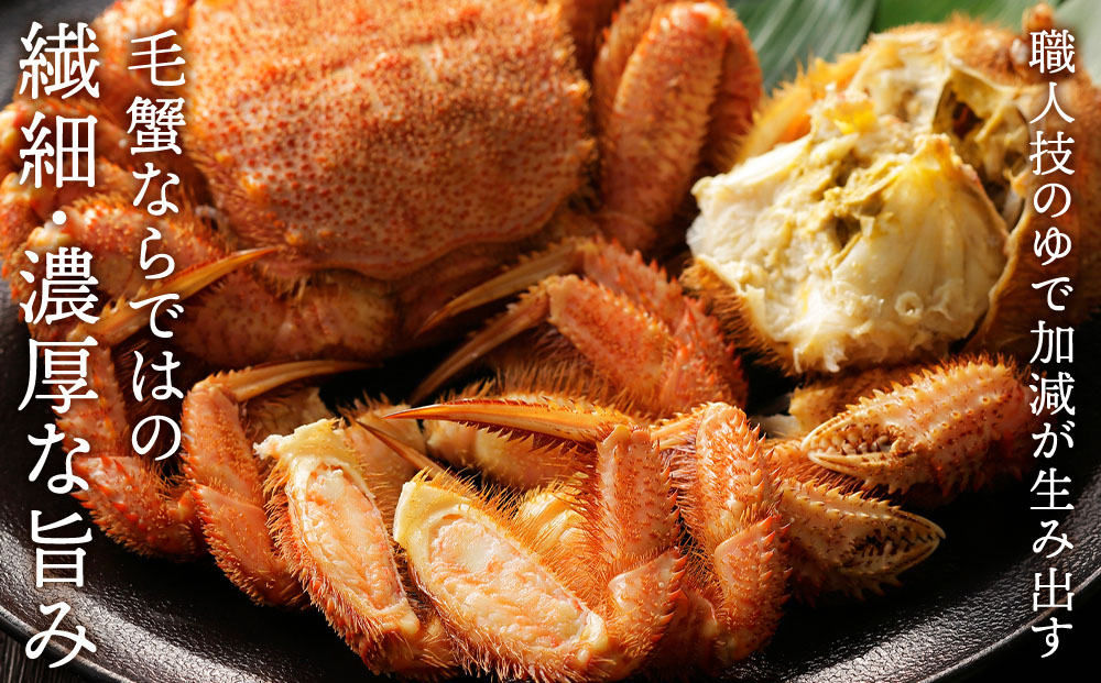 ☆北海道産 毛ガニ 約440g×2尾 セット かに 蟹 毛蟹 冷凍 北海道産 浜頓別町