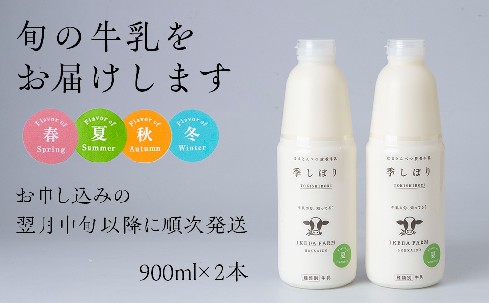 季しぼり　900ml×2本【池田牧場】