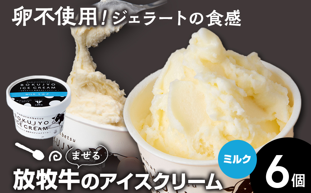 アイスクリーム 6個（ミルク） 【池田牧場】