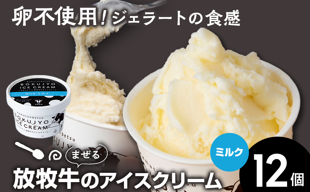 アイスクリーム 12個（ミルク） 【池田牧場】