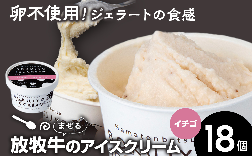 アイスクリーム 18個（イチゴ） 【池田牧場】