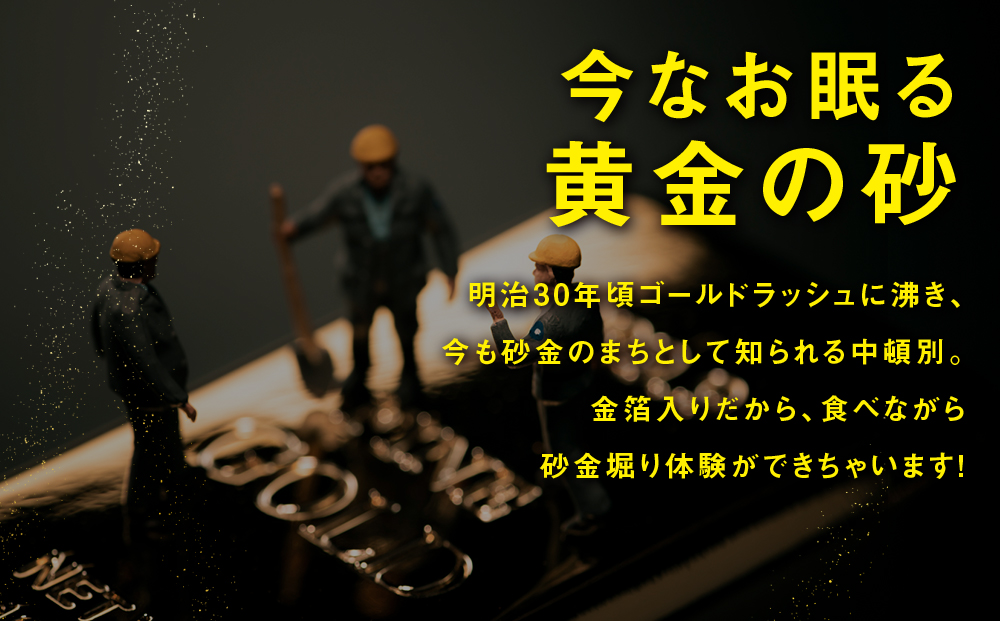 砂金ラーメン 塩 1食×3 金箔入り 黒い麺 竹炭【中頓別限定】北海道
