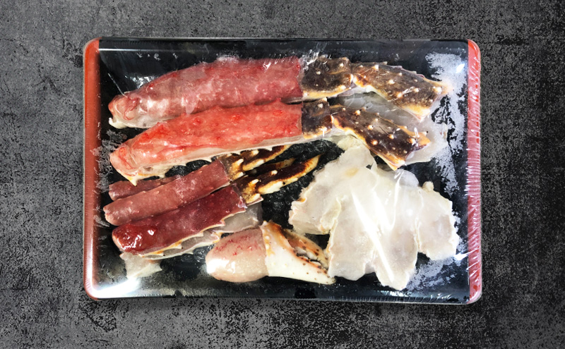 〈生冷凍〉タラバガニ脚 カニしゃぶ用ハーフポーション抱き身（肩）付き650g【オホーツク枝幸産】高田商店 たらば 蟹 カニ 北海道