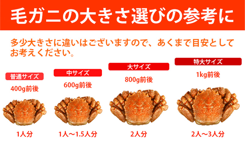 【漁獲量日本一】至福の逸品！特選冷凍「枝幸毛がに」約450g×4尾 毛蟹 毛ガニ オホーツク 北海道