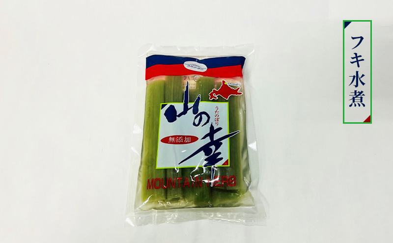 うたのぼりのフキ水煮150g×10【オホーツク枝幸】