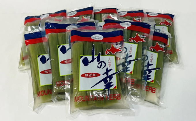 うたのぼりのフキ水煮150g×10【オホーツク枝幸】