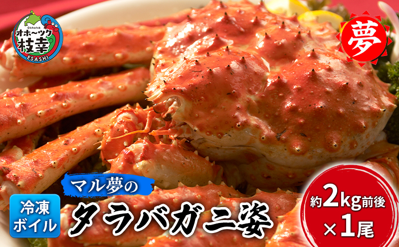 マル夢のタラバガニ姿 約2kg前後×1尾【冷凍ボイル】オホーツク枝幸産
